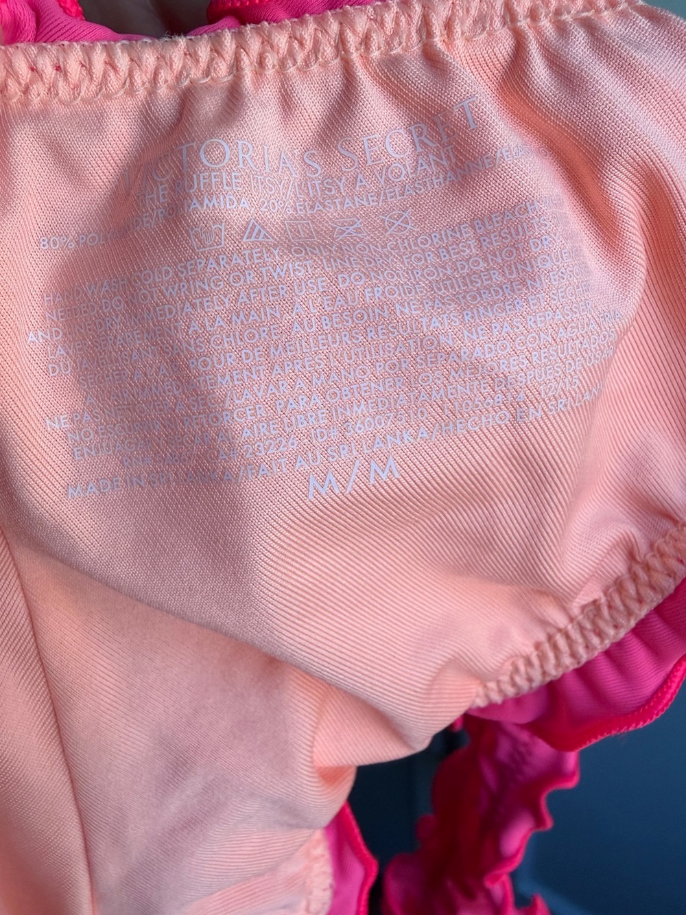 Victoria's Secret Neon Pink Ruffle Bikini Set - Picture 5 of 5